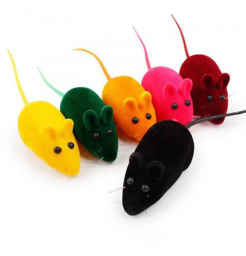 Rubber Vinyl Interactive Pet Cat Dog Teaser Squeak Mice Rubber Bite Interactive Toy Flocking Mouse Rubber Vinyl Interactive Pet Cat Dog Teaser Squeak Mice Rubber Bite Interactive Toy Flocking Mouse