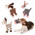 Pet Accessories New Funny Cartoon Interactive Squeaky Plush Cat Animal Doll Pet Dog Puzzle Toy Durable Pet Squeak Chew Toys