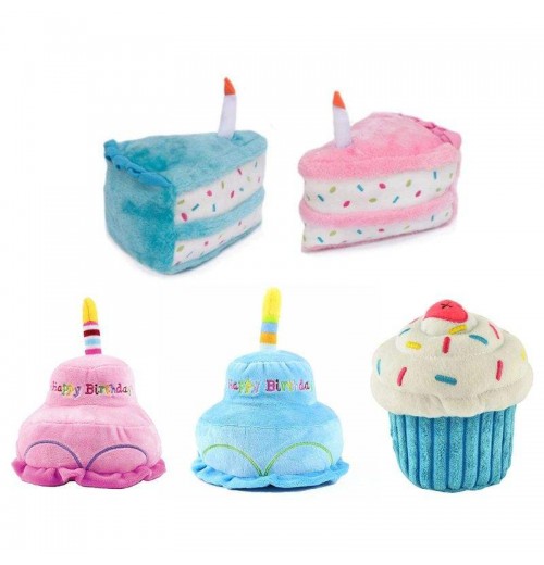 Cute Plush Birthday Candle Cake Doll Bite-resistant Play Squeaky Chewing Celebrate Party Dog Cat Toys Cute Plush Birthday Candle Cake Doll Bite-resistant Play Squeaky Chewing Celebrate Party Dog Cat Toys