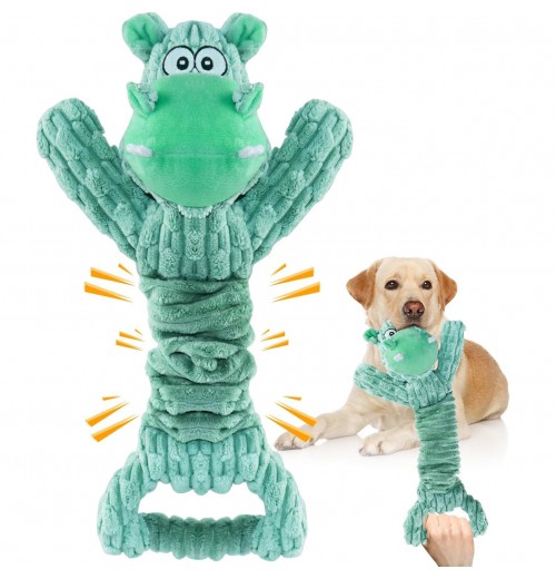 Pet Squeaky Plush Interactive Dog Toy Cartoon Green Hippos Boredom Companion Bite-resistant Interactive Fight Dog Toys Pet Squeaky Plush Interactive Dog Toy Cartoon Green Hippos Boredom Companion Bite-resistant Interactive Fight Dog Toys