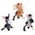 Interactive Cotton Rope Pet Plush Toys Cute Squeaky Bite Dog Chew and Donkey Toy with Bag Packaging