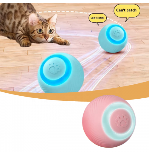 Electric Self Rolling Ball Cat Silicone Funny Interactive Cat Toy Automatic Electric Cat Bouncy Ball Toy Electric Self Rolling Ball Cat Silicone Funny Interactive Cat Toy Automatic Electric Cat Bouncy Ball Toy