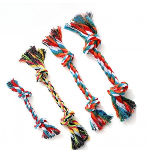 Double-Section Hand-Woven Cotton Rope Chew Pet Toy for Small and Medium Cats Eco-Friendly Waterproof Dog Training Toy Double-Section Hand-Woven Cotton Rope Chew Pet Toy for Small and Medium Cats Eco-Friendly Waterproof Dog Training Toy